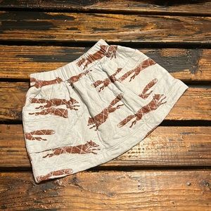 Kate quinn jumping foxes quilted skirt, nwt